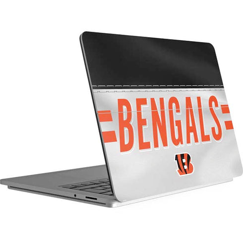 NFL Cincinnati Bengals White Striped Surface Laptop Studio Skin