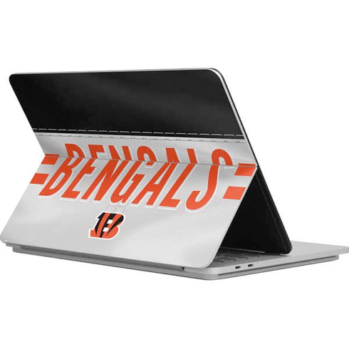 NFL Cincinnati Bengals White Striped Surface Laptop Studio Skin