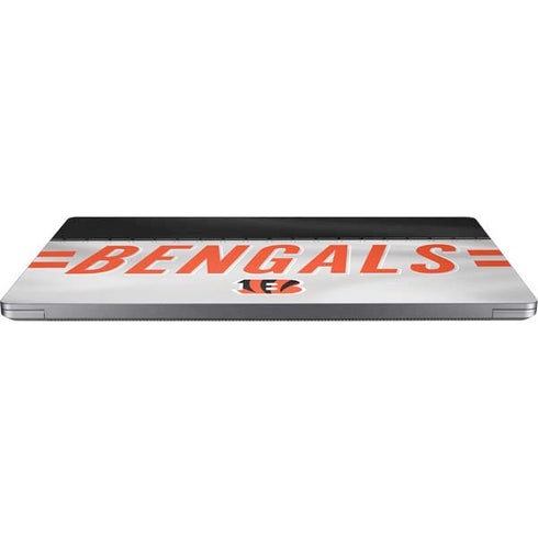 NFL Cincinnati Bengals White Striped Universal Laptop 12in (9.8 x 6.8in) Skin