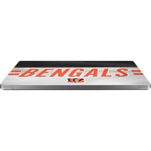 NFL Cincinnati Bengals White Striped Universal Laptop 15in (12.2 x 8.8in) Skin