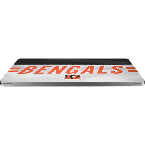 NFL Cincinnati Bengals White Striped Universal Laptop 16in (13 x 9.4in) Skin