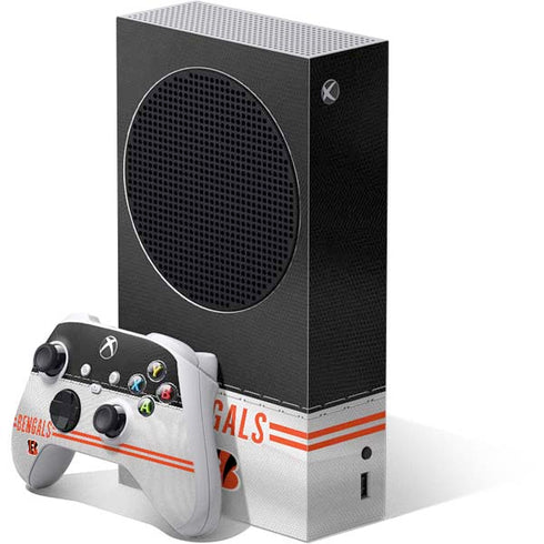 NFL Cincinnati Bengals White Striped Xbox Series S Bundle Skin