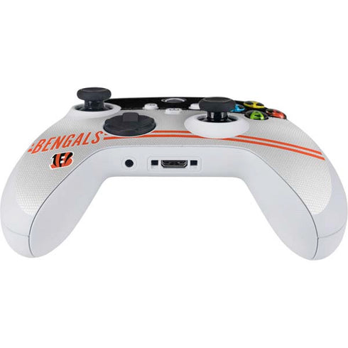 NFL Cincinnati Bengals White Striped Xbox Series S Controller Skin