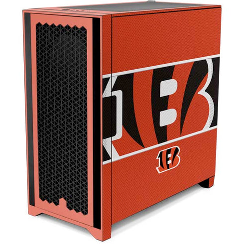 NFL Cincinnati Bengals Zone Block Corsair 4000D Tempered Glass Mid-Tower ATX Case Skin