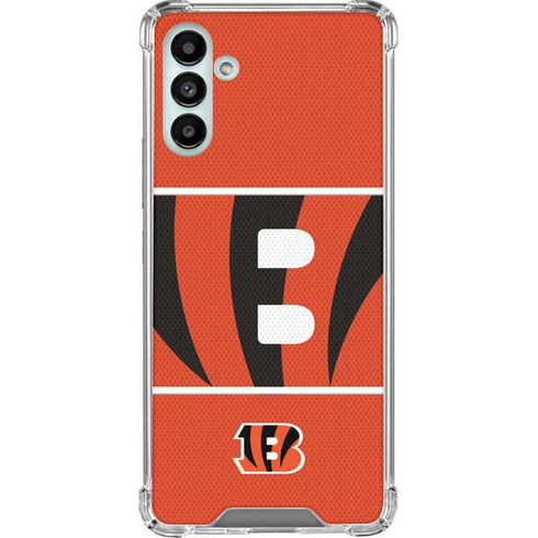 NFL Cincinnati Bengals Zone Block Galaxy A13 5G Clear Case
