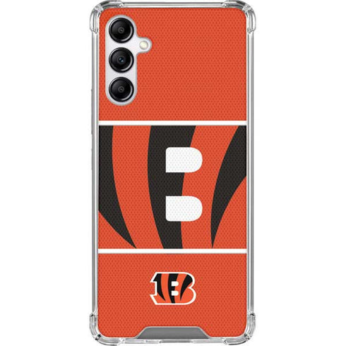 NFL Cincinnati Bengals Zone Block Galaxy A14 5G Clear Case