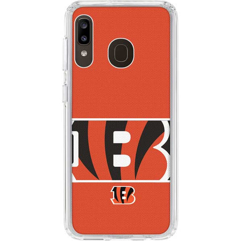 NFL Cincinnati Bengals Zone Block Galaxy A20 Clear Case