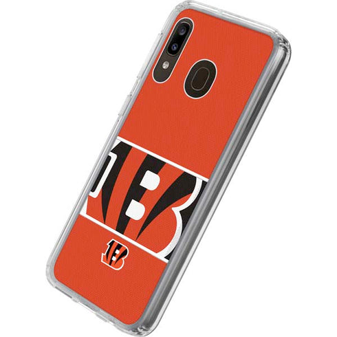 NFL Cincinnati Bengals Zone Block Galaxy A20 Clear Case