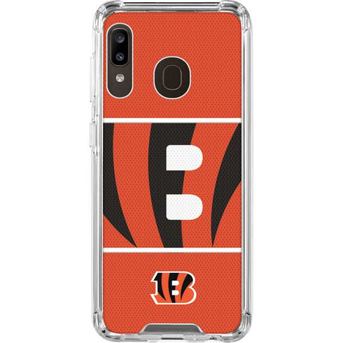 NFL Cincinnati Bengals Zone Block Galaxy A30 Clear Case