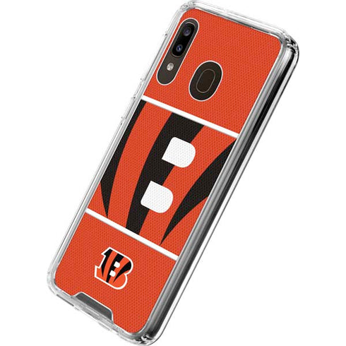NFL Cincinnati Bengals Zone Block Galaxy A30 Clear Case