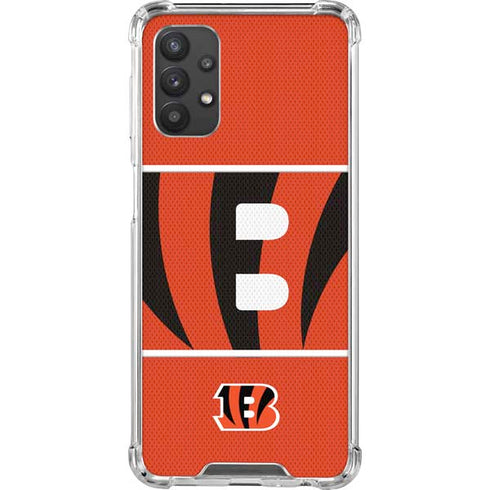 NFL Cincinnati Bengals Zone Block Galaxy A32 5G Clear Case