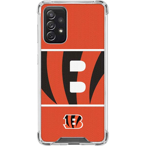 NFL Cincinnati Bengals Zone Block Galaxy A72 5G Clear Case