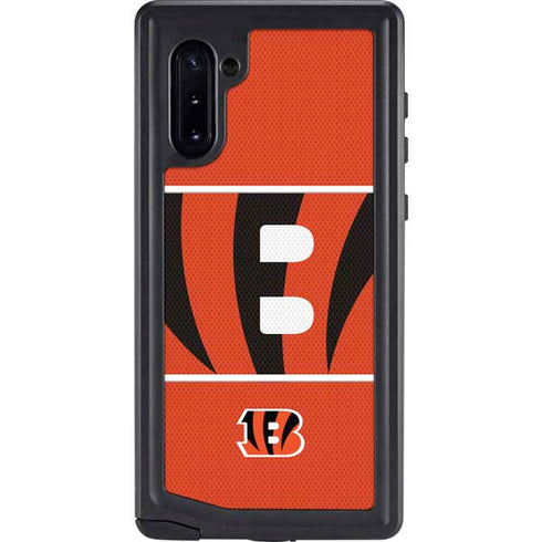 NFL Cincinnati Bengals Zone Block Galaxy Note 10 Waterproof Case