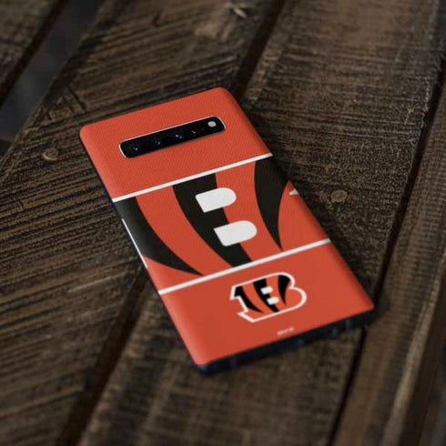 NFL Cincinnati Bengals Zone Block Galaxy S10 Plus Skin