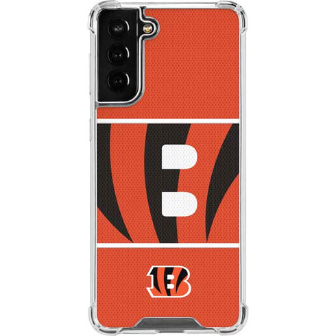 NFL Cincinnati Bengals Zone Block Galaxy S21 FE Clear Case