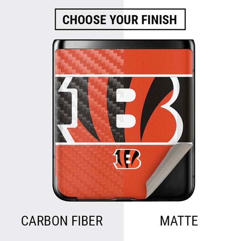 NFL Cincinnati Bengals Zone Block Galaxy Z Flip Skin