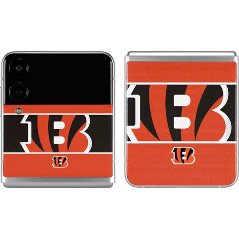 NFL Cincinnati Bengals Zone Block Galaxy Z Flip4 5G Skin