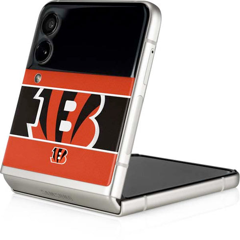 NFL Cincinnati Bengals Zone Block Galaxy Z Flip4 5G Skin
