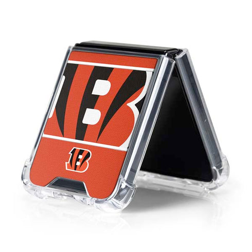 NFL Cincinnati Bengals Zone Block Galaxy Z Flip5 5G Clear Case