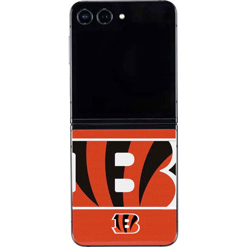 NFL Cincinnati Bengals Zone Block Galaxy Z Flip5 5G Skin
