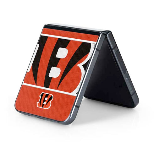NFL Cincinnati Bengals Zone Block Galaxy Z Flip5 5G Skin