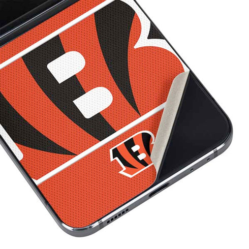 NFL Cincinnati Bengals Zone Block Galaxy Z Flip5 5G Skin