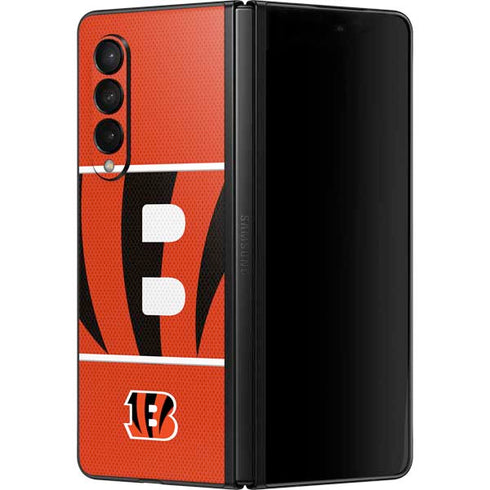 NFL Cincinnati Bengals Zone Block Galaxy Z Fold3 5G Skin