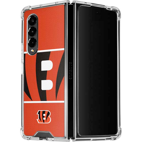 NFL Cincinnati Bengals Zone Block Galaxy Z Fold4 5G Clear Case
