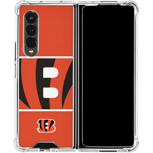 NFL Cincinnati Bengals Zone Block Galaxy Z Fold4 5G Clear Case