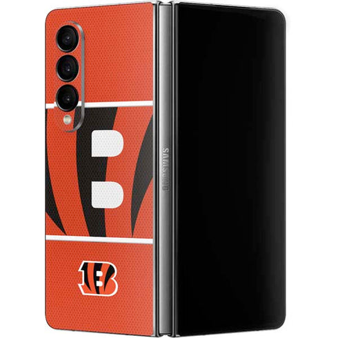 NFL Cincinnati Bengals Zone Block Galaxy Z Fold4 5G Skin