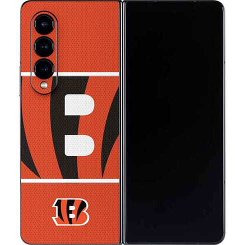 NFL Cincinnati Bengals Zone Block Galaxy Z Fold4 5G Skin