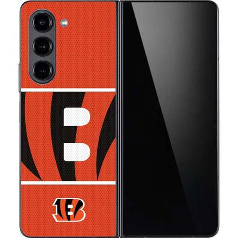 NFL Cincinnati Bengals Zone Block Galaxy Z Fold5 5G Skin