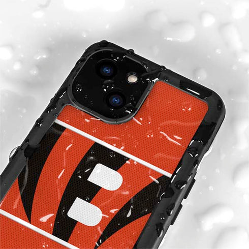 NFL Cincinnati Bengals Zone Block iPhone 13 Mini Waterproof Case