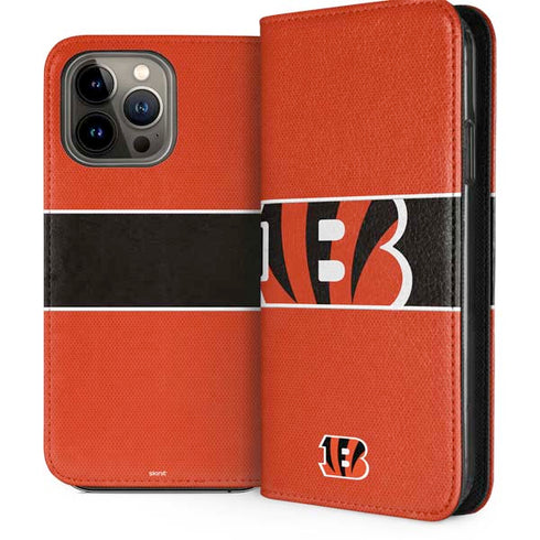 NFL Cincinnati Bengals Zone Block iPhone 13 Pro Max Folio Case