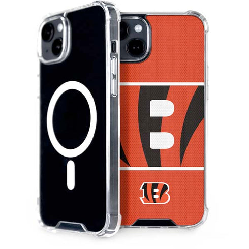 NFL Cincinnati Bengals Zone Block iPhone 15 Plus MagSafe Case