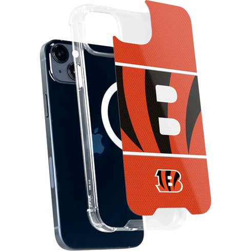 NFL Cincinnati Bengals Zone Block iPhone 15 Plus MagSafe Case