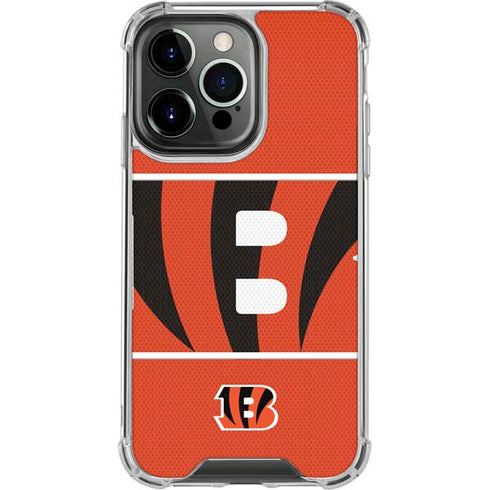 NFL Cincinnati Bengals Zone Block iPhone 14 Pro Clear Case