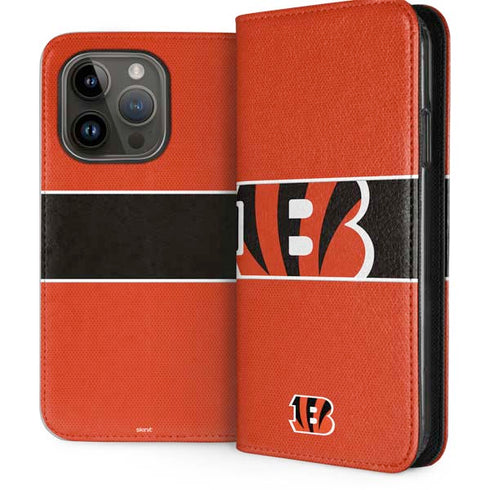 NFL Cincinnati Bengals Zone Block iPhone 14 Pro Folio Case