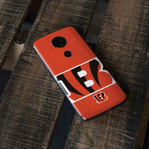 NFL Cincinnati Bengals Zone Block Moto E5 Plus Skin