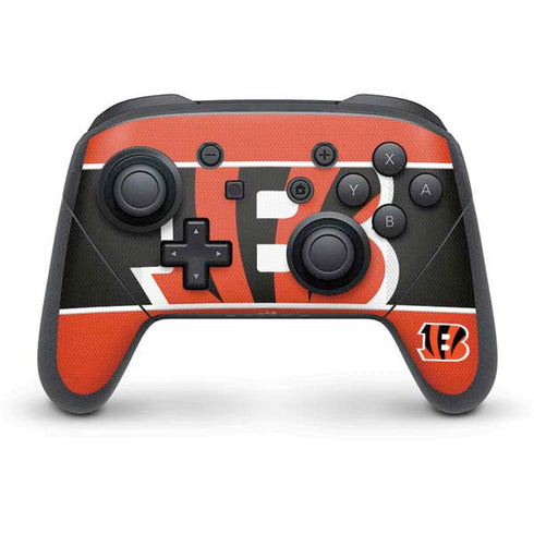 NFL Cincinnati Bengals Zone Block Nintendo Switch Pro Controller Skin
