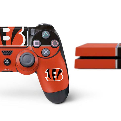 NFL Cincinnati Bengals Zone Block PS4 Console and Controller Bundle Skin