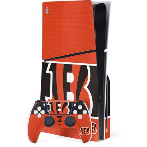 NFL Cincinnati Bengals Zone Block PS5 Slim Disk Bundle Skin