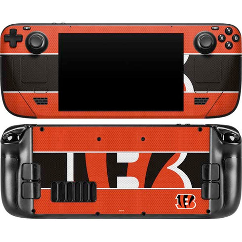 NFL Cincinnati Bengals Zone Block Steam Deck Handheld Gaming Computer Skin