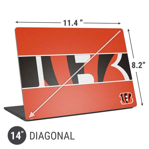 NFL Cincinnati Bengals Zone Block Universal Laptop 14in (11.4 x 8.2in) Skin