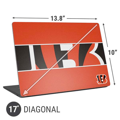 NFL Cincinnati Bengals Zone Block Universal Laptop 17in (13.8 x 10in) Skin