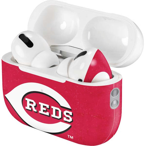 MLB Cincinnati Reds - Solid Distressed AirPods Pro 2nd Gen Skin