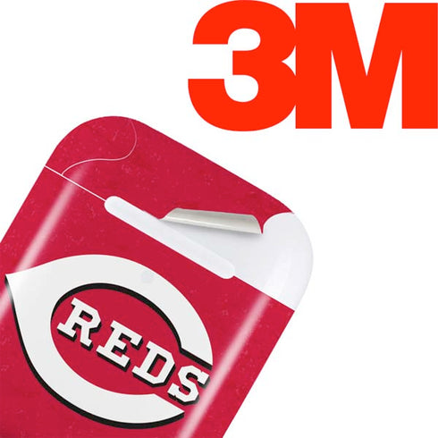 MLB Cincinnati Reds - Solid Distressed Apple AirPods Skin