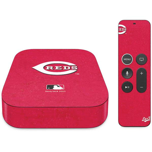MLB Cincinnati Reds - Solid Distressed Apple TV Skin