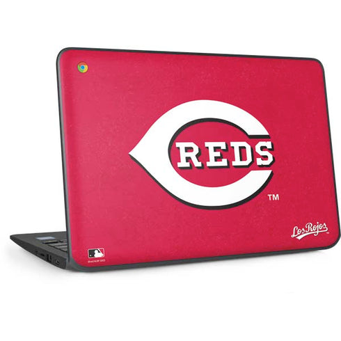 MLB Cincinnati Reds - Solid Distressed HP Chromebook Skin