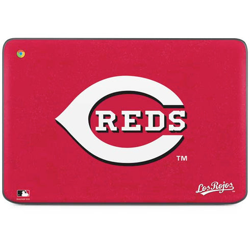 MLB Cincinnati Reds - Solid Distressed HP Chromebook Skin